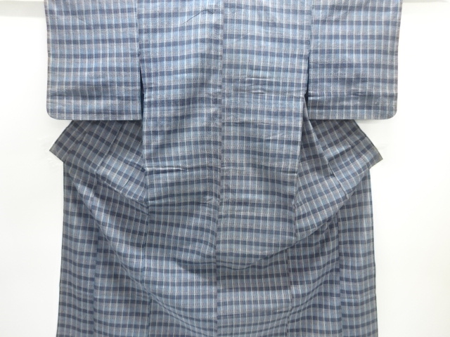 JAPANESE KIMONO / AWA-SHIJIRA / WOVEN GRID / INTANGIBLE CULTURAL HERITAGE